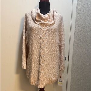 Ruby Rd. Cream Cowl Neck Sweater